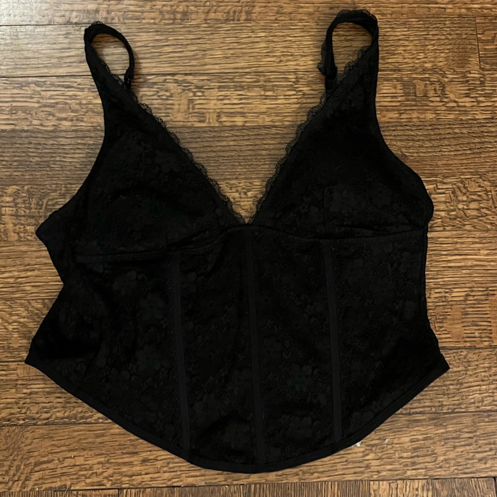 Elegant Black Lace Women's Intimate Top corset